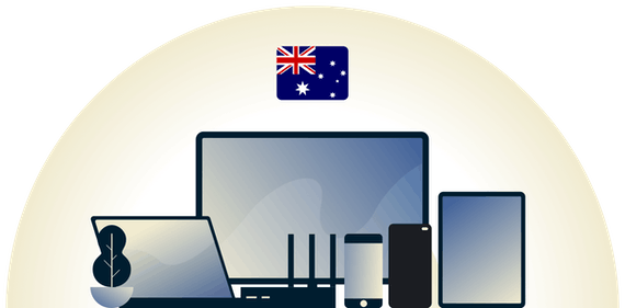 Australia VPN protecting a variety of devices.
